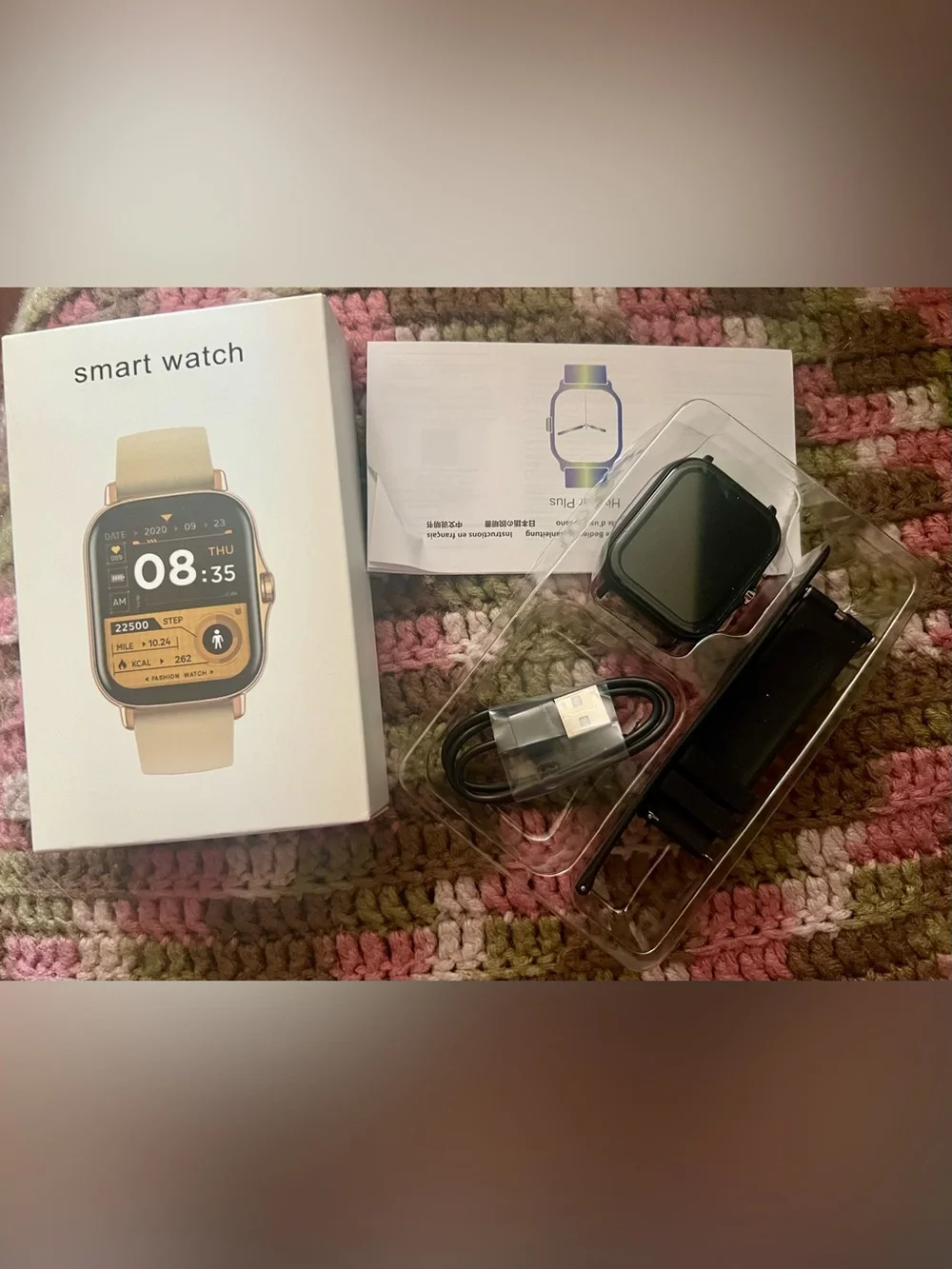 Smart Fitness Tracker Watch Touchscreen – Black